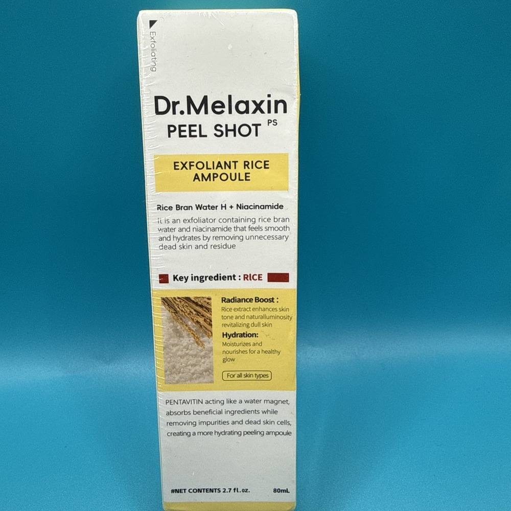 Dr. Melaxin Peel Shot Exfoliant Rice Ampoule 2.7 fl oz Exp. 2028